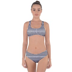 Aztec Influence Pattern Criss Cross Bikini Set by ValentinaDesign