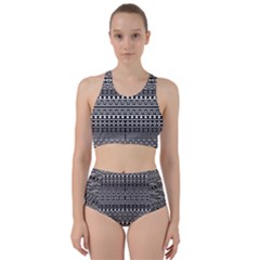 Aztec Influence Pattern Racer Back Bikini Set