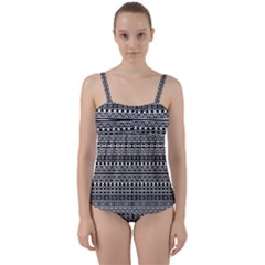 Aztec Influence Pattern Twist Front Tankini Set by ValentinaDesign