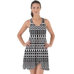 Aztec Influence Pattern Show Some Back Chiffon Dress