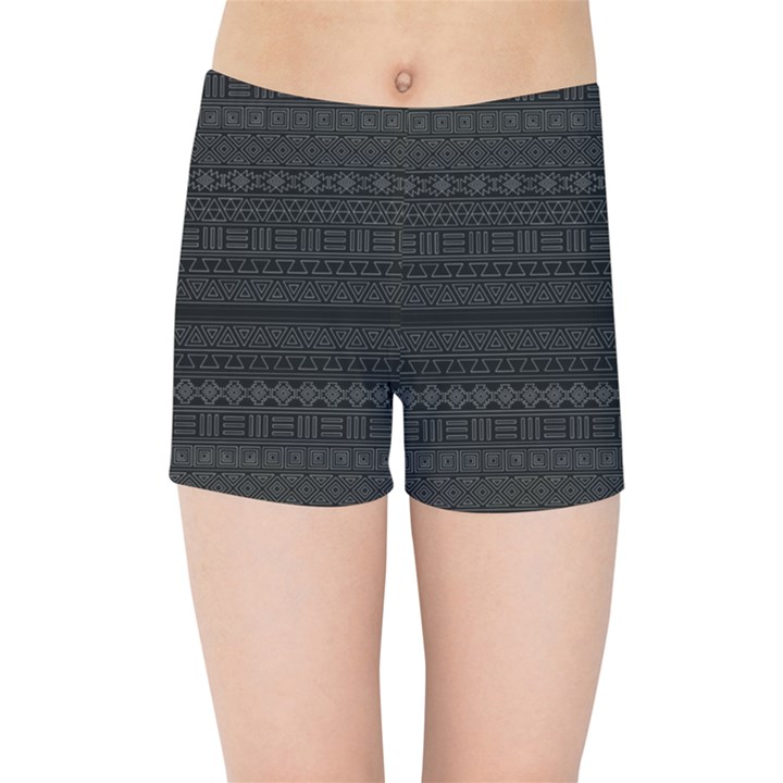 Aztec Influence Pattern Kids Sports Shorts