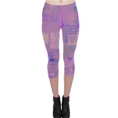 Abstract Art Capri Leggings  by ValentinaDesign