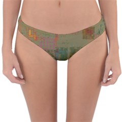 Abstract Art Reversible Hipster Bikini Bottoms