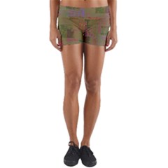 Abstract Art Yoga Shorts