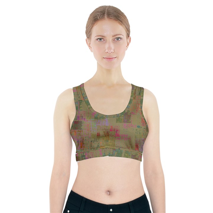 Abstract art Sports Bra With Pocket