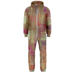 Abstract Art Hooded Jumpsuit (men)  by ValentinaDesign