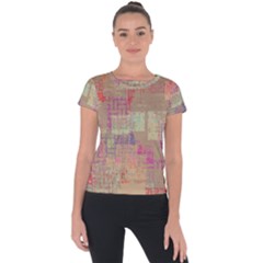 Abstract Art Short Sleeve Sports Top 