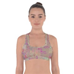 Abstract Art Cross Back Sports Bra