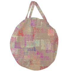 Abstract Art Giant Round Zipper Tote