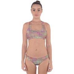 Abstract Art Cross Back Hipster Bikini Set