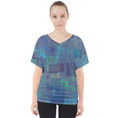 Abstract Art V-neck Dolman Drape Top by ValentinaDesign