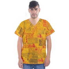 Abstract Art Men s V-neck Scrub Top