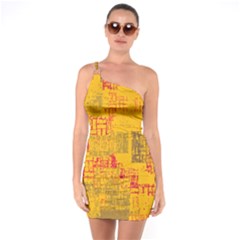 Abstract Art One Soulder Bodycon Dress