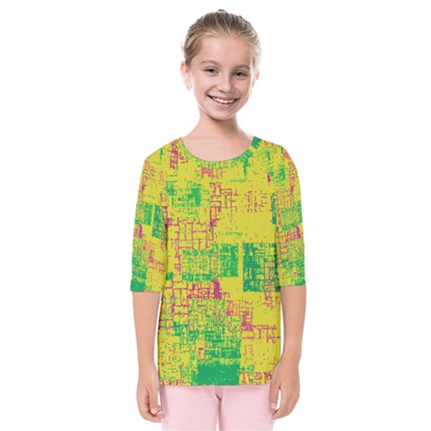 Abstract Art Kids  Quarter Sleeve Raglan Tee by ValentinaDesign