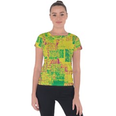 Abstract Art Short Sleeve Sports Top 