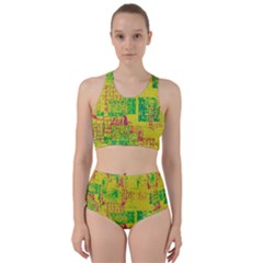 Abstract Art Racer Back Bikini Set