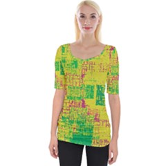 Abstract Art Wide Neckline Tee