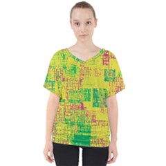 Abstract Art V-neck Dolman Drape Top