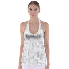 Abstract Art Babydoll Tankini Top by ValentinaDesign