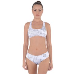 Abstract Art Criss Cross Bikini Set