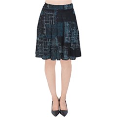 Abstract Art Velvet High Waist Skirt