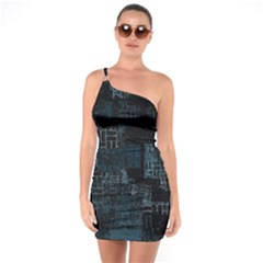 Abstract Art One Soulder Bodycon Dress by ValentinaDesign