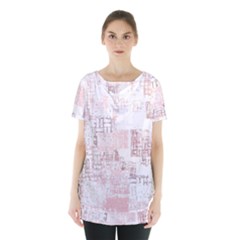 Abstract Art Skirt Hem Sports Top