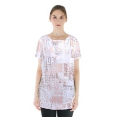 Abstract Art Skirt Hem Sports Top