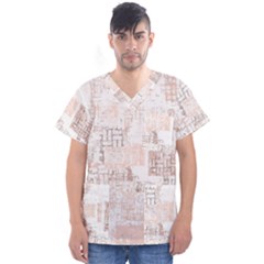 Abstract Art Men s V-neck Scrub Top