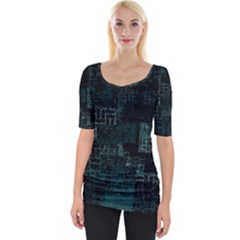 Abstract Art Wide Neckline Tee