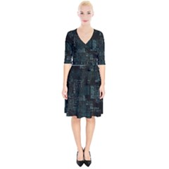 Abstract Art Wrap Up Cocktail Dress