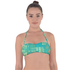 Abstract Art Halter Bandeau Bikini Top