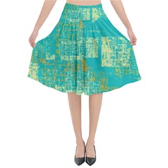 Abstract Art Flared Midi Skirt by ValentinaDesign