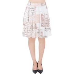 Abstract Art Velvet High Waist Skirt