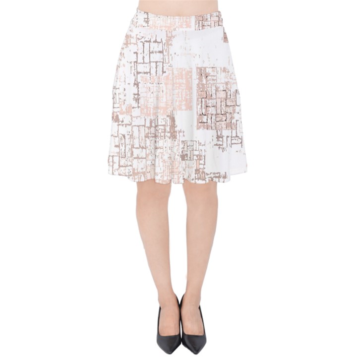 Abstract art Velvet High Waist Skirt