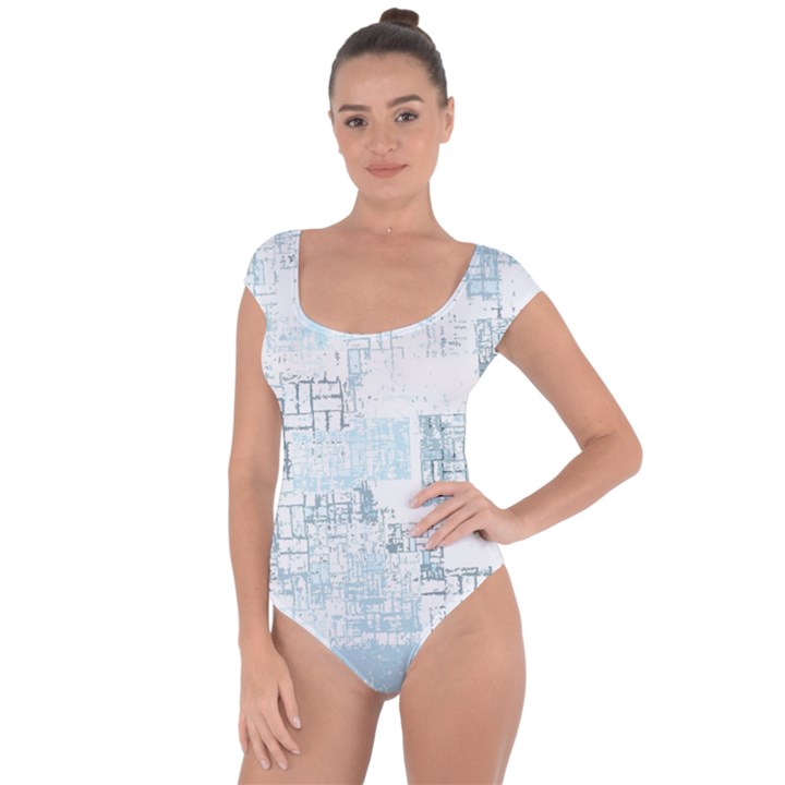 Abstract art Short Sleeve Leotard 