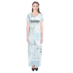 Abstract Art Short Sleeve Maxi Dress