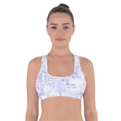 Abstract Art Cross Back Sports Bra