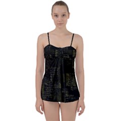 Abstract Art Babydoll Tankini Set