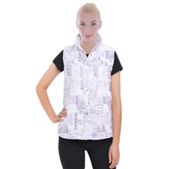 Abstract Art Women s Button Up Puffer Vest by ValentinaDesign