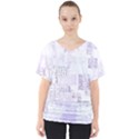 Abstract art V-Neck Dolman Drape Top View1