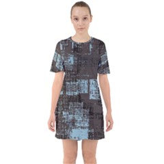 Abstract Art Sixties Short Sleeve Mini Dress by ValentinaDesign