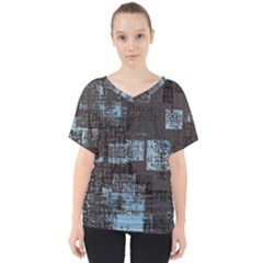 Abstract Art V-neck Dolman Drape Top