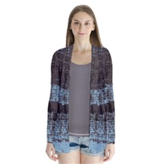 Abstract Art Drape Collar Cardigan