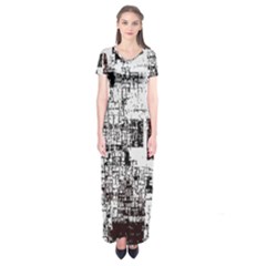 Abstract Art Short Sleeve Maxi Dress by ValentinaDesign