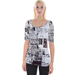 Abstract Art Wide Neckline Tee