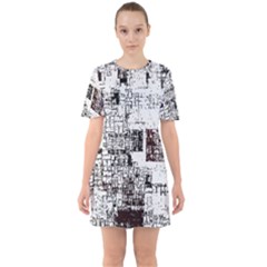 Abstract Art Sixties Short Sleeve Mini Dress