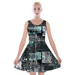 Abstract Art Velvet Skater Dress by ValentinaDesign