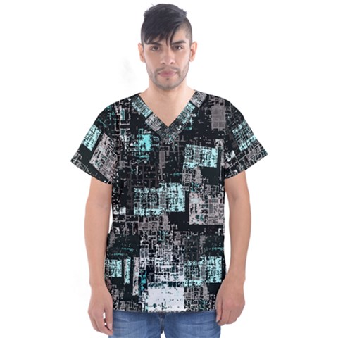 Abstract Art Men s V-neck Scrub Top by ValentinaDesign