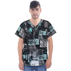 Abstract Art Men s V-neck Scrub Top